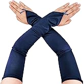 Gaoin Fingerless Long Glove 1920s Satin Stretchy Elbow Length Opera Party Gloves