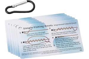 1 Set Fishing Knot Methods Instruction Cards Knot Guide Cards for Anglers Beginner PVC Materials Knots Tutorial Card