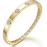 TIMELESSTAR Premium Clover Bracelets for Women Gifts with Lab-Grown Moissanite|Lab-Grown Emerald|18K Gold Plated|14K Gold Plated|Non Tarnish