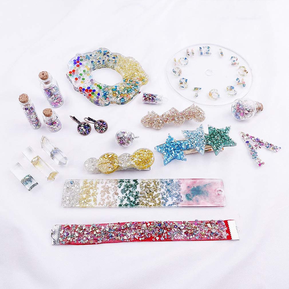 Jmassyang Crushed Glass Irregular Metallic Chips 100g Sprinkles Chunky Glitter for Nail Arts Craft Resin DIY Mobile Phone Case Vase Fillers Jewelry Making Home Decoration (Sliver, 2-4mm)