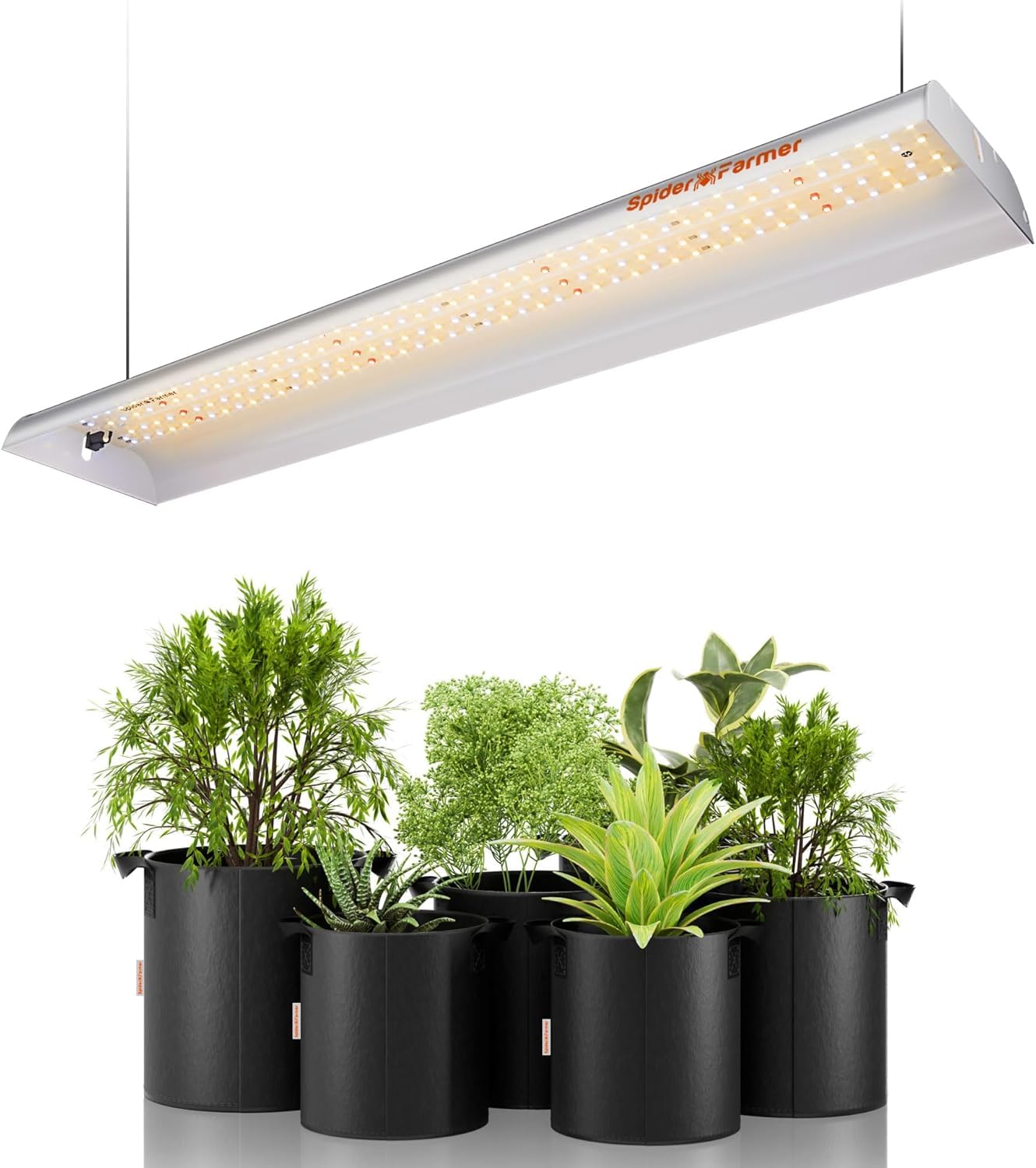 SPIDER FARMER SF-300 Grow Lights for Indoor Plants 2x2.5 ft Led Grow Light Full Spectrum 192 Diodes LEDs Sunlike Plant Growing Lamp Hydroponics Seedling Veg Flower