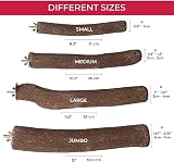 Parrot Essentials Large Sanded Perches 30 x 3-4 cm Natural Wood Bird Stand view 4