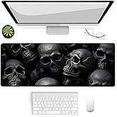 VANZEV Gaming Mouse Pad, Skull Mouse Pad, Desk Mat, Non-Slip Rubber Base MousePads for Computers Laptop Office School Home Accessories Decor 31.5" x 11.8"