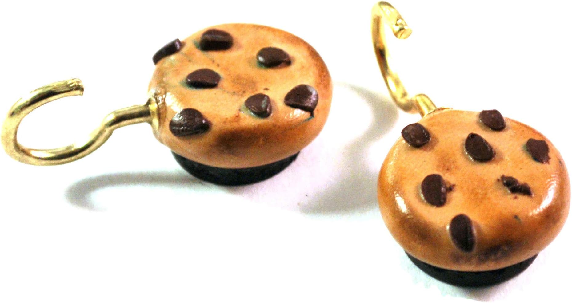 2 Chocolate Chip Cookie Kitchen Refrigerator Magnets with Potholder Hooks