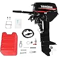 Outboard Motor, 2 Stroke 12 hp 169cc Heavy Duty Boat Engine Fishing Boat Motor w/CDI System Water Cooling System (2 Stroke 12 hp long shaft)