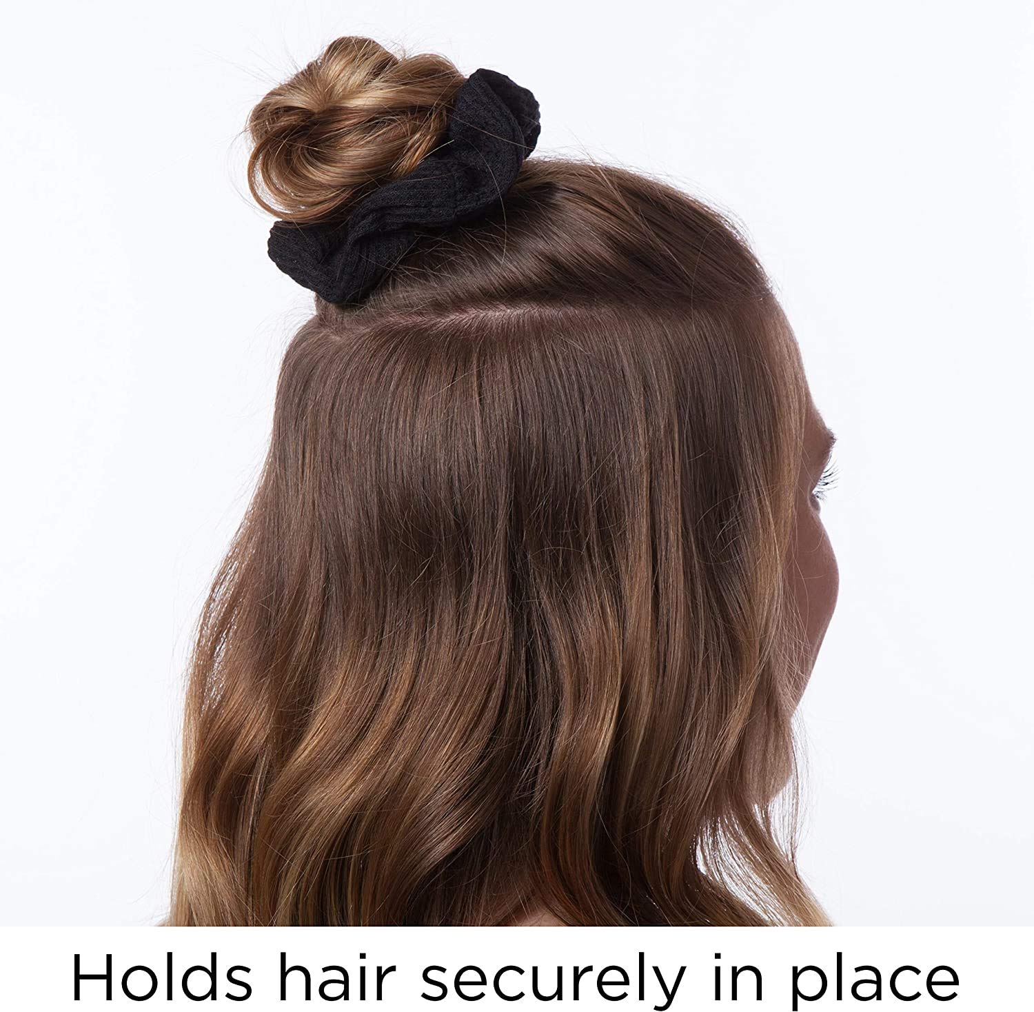 Goody Hair Ouchless Painfree Women's Hair Scrunchie, 8 count, Black : Hair Scrunchie : Beauty