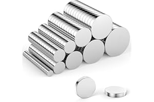 MAGABALLNET 200PCS Small Magnets for Fridge, Strong Neodymium Magnets Rare Earth Magnet Heavy Duty, 5X2/6X2/8X2/6X3/8X3mm Mini Round Refrigerator Magnet for Crafts, Whiteboard, Classroom, DIY, Office and Kitchen