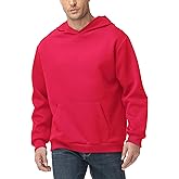 Pepypepy Men’s Cotton-Blend Pullover Hoodie – Solid Color Long Sleeve Sweatshirt, Relaxed Fit for Casual Wear