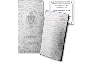 MINT STATE GOLD 2024 1 oz Niue Silver Mandalorian Beskar Bar Coin by The New Zealand Mint Brilliant Uncirculated with Certificate of Authenticity $2 BU