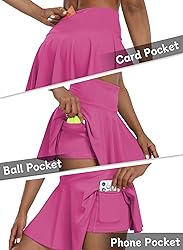 Tivifox High-Waisted Pleated Skirts Skorts for