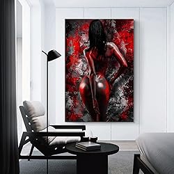 Sexy Nude Women Poster Graffiti Black And Red Sexy