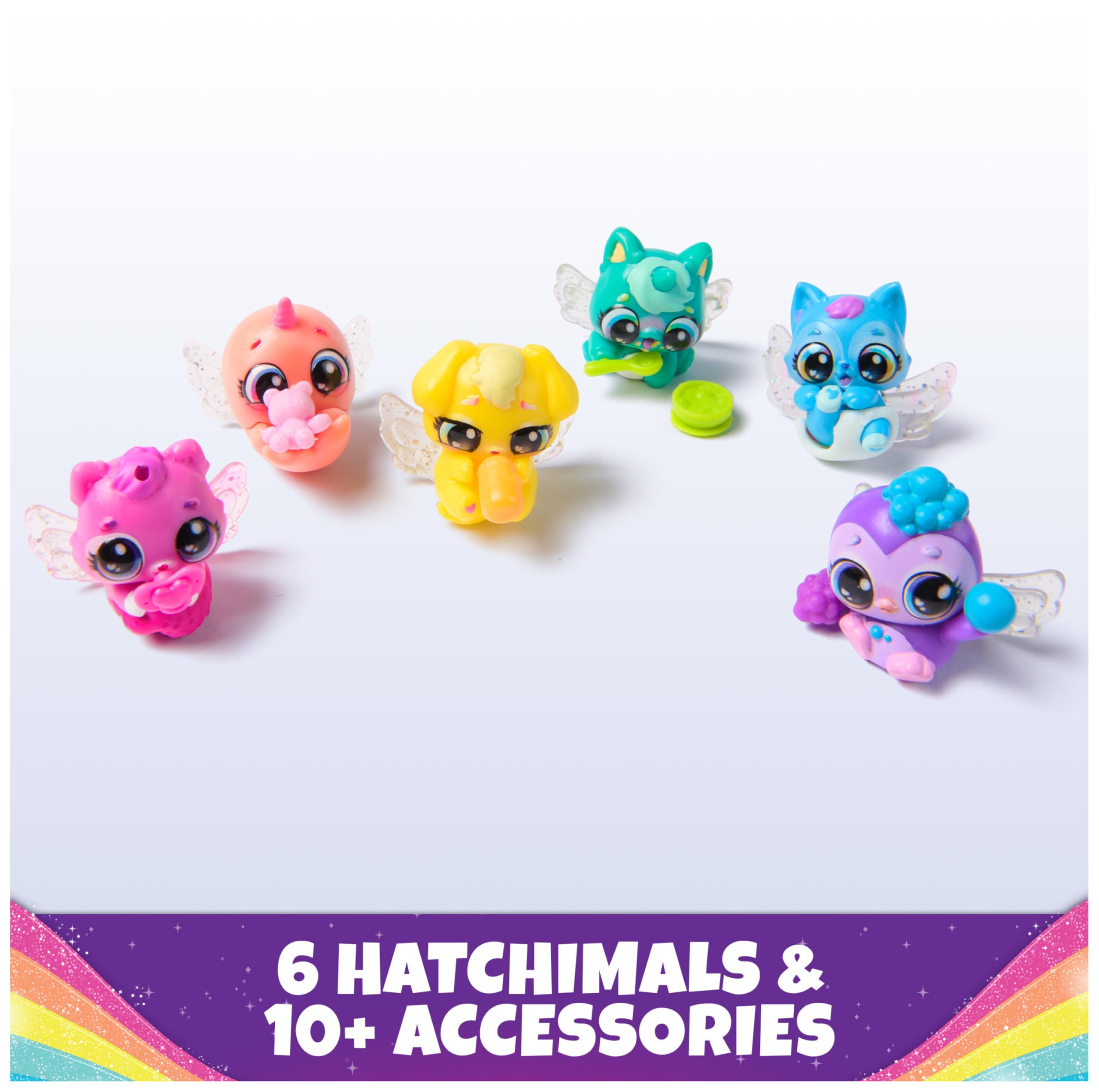 Hatchimals Alive, Rainbow Hatchery with 6 Mini Figures in Color Reveal Eggs & Over 10 Accessories, Gifts & Stocking Stuffers for Girls & Boys Ages 3 & up