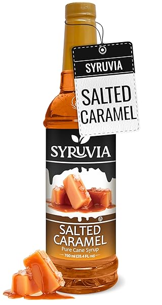 SYRUVIA SALTED CARAMEL SYRUP FOR COFFEE 25.4 OUNCES...