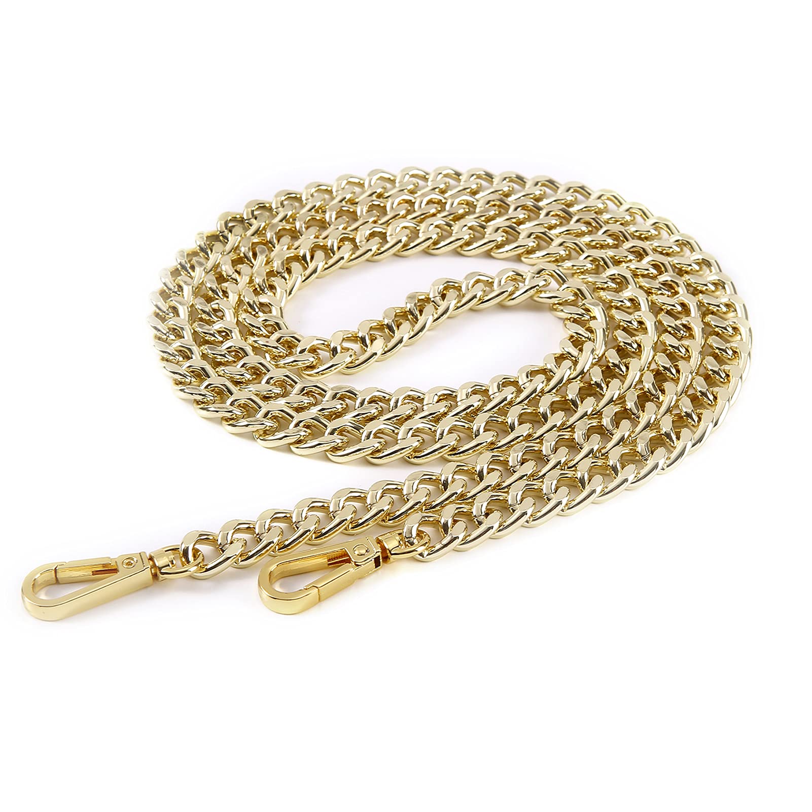120cm Metal Crossbody Purse Chain Strap Replacement for Bag Handbag (Light Gold) — image 1