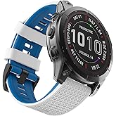 OVERSTEP Compatible with Garmin Fenix 5X Watch Band, 26mm Soft Silicone Strap for Fenix 5X Plus/Fenix 6X/Fenix 6X Pro/Fenix 7X/Fenix 3 HR Smartwatch