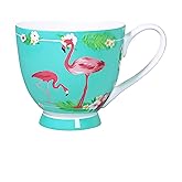 LanHong 16 oz Floral Mugs Bone China Mug Elegant Floral Coffee Tea Cup - Microwave Dishwasher Safe Mug Perfect for Coffee, Tea,Hot Beverages - Ideal Gift for Friend Colleague Dad Mom