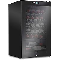 Ivation 24 Bottle Compressor Wine Cooler Refrigerator w/Lock | Large Freestanding Wine Cellar For Red, White, Champagne…