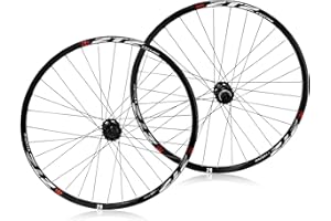 ZTZ 26"/27.5"/29" Mountain Bike Wheelset，Ultralight Aluminum Alloy Rim 32H High Strength Bike Wheels， Quick Release Disc Brake MTB Wheel Set， Compatible 7-12 Speed Cassette