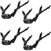 4Pack Universal Hard Hat Chin Strap, Y Shape Black Elastic Strap for Construction and Industrial Worker Hat, Black Helmet Elastic Straps for Bike Helmet