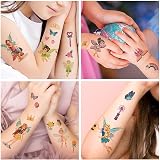 Kaderas 10 Sheets Glitter Fairy Temporary Tattoos Kids Girls Party Favors view 3
