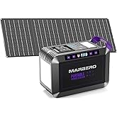 MARBERO 172Wh Solar Generator with 40W Solar Panel, Portable Power Station 200W, Camping, Outdoor, Hiking, Fishing, Emergency
