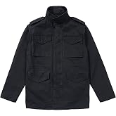 LOUECHY Mens Cotton Military Jacket M65 Field Jacket Outdoor Tactical Work Coat