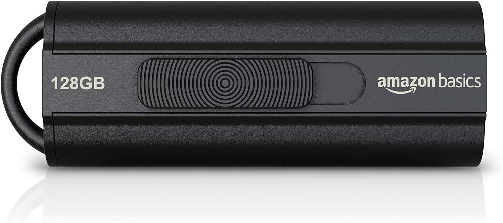 Amazon Basics 128 GB USB 3.1 Flash Drive Read 130 MB/s Black
