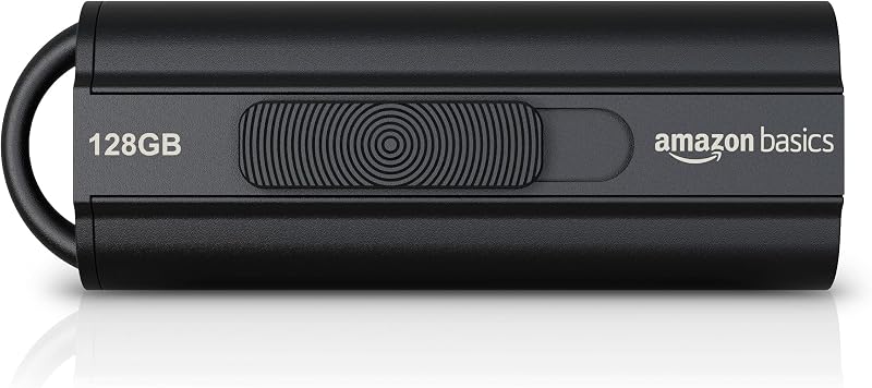Amazon Basics 128 GB USB 3.1 Flash Drive Read 130 MB/s Black