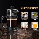 Paracity 1000ml French Press Coffee Maker Black 4 Cup with 3 Filters view 6