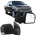 Lqito Right Passenger side Mirror with Power Glass,Heated, Puddle Lights,Clearnce Lamp and Manual Folding Fits 2015-2020 Ford F150 Replace FL3Z17682DC (9 Pins)