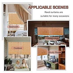 Bamboo Shades for Patio,Retro Bamboo Blinds,Outdoor