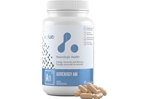 ATP LAB AdrenRGY AM, 90 Caps, 30-Day Supply, Daily Support with Vitamin B5, B12, C, Ashwagandha KSM-66, Rhodiola & Eleuthero,