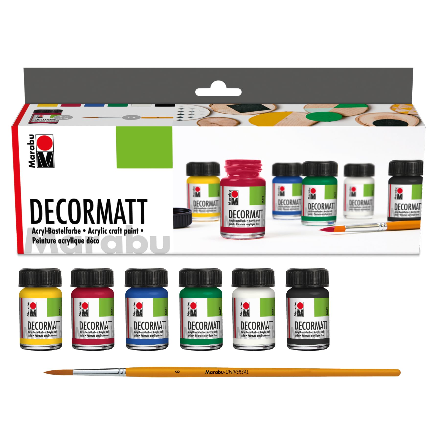 Marabu - 6 x 15 ml Decormatt Starter Set