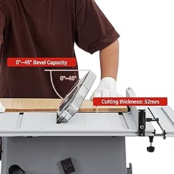 Table Saw, MERXENG 10 Inch 15A Multifunctional Saw