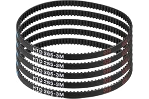 uxcell 5pcs HTD-3M Rubber Timing Belt 95 Teeth, 285mm Pitch Length x 6mm Width x 2.4mm Height, Closed Loop Pulley Timing Belt