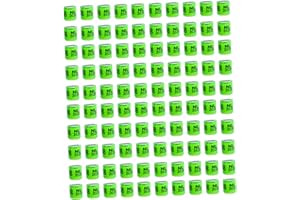 MFMEXUL 100 Pigeon Leg Rings, Reusable Identification Bands, Poultry Accessory 2026, Pigeon Leg Rings, Canary, Grass Green Ho