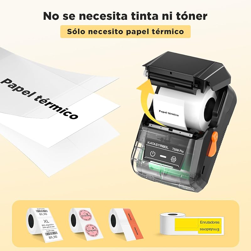 T50M Pro Etiquetadora Bluetooth Compatible con 80+ Etiquetas Grandes