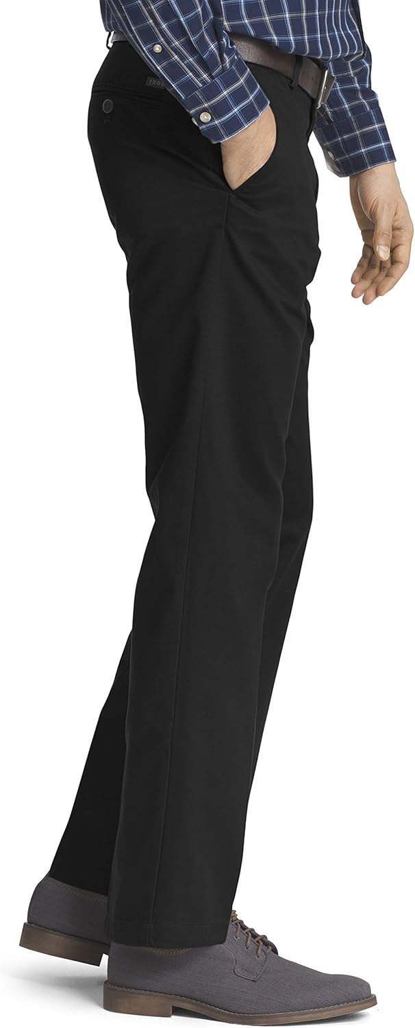 IZOD Men's American Chino Flat Front Straight Fit Pant at  Men’s Clothing store