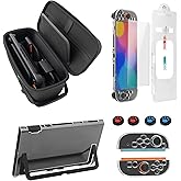 Switch 2 Accessories Kit, 10-in-1 Bundle Case for NS Switch 2 (2025), with Carrying Case, Clear Protective Cover, Thumb Grips, Screen Protectors, Gifts for Chirstmas