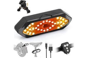 FXINRUIA E Scooter Turn Signal,Remote Control Electric Scooter LED Blinker/Tail Light Compatible with Max G30/Ninebot/Segway XIAOMI M365/Pro2/1S Series , Adjustable Direction Scooter Turn Signal Rechargeable