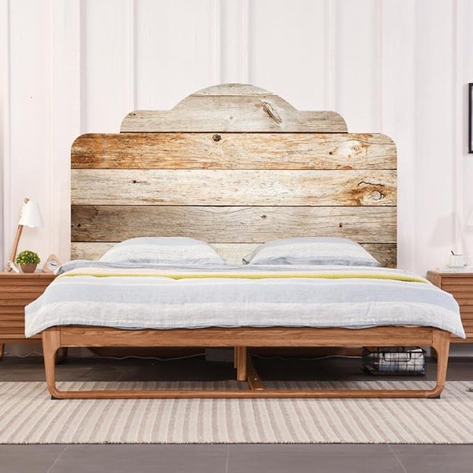 Zbb 3d Diy Wandtattoo Fur Schlafzimmer Nachahmung Bett Kopfteil Aus Holz Textur Wand Decor Double Beds King Size108 193 Weiss Amazon De Kuche Haushalt