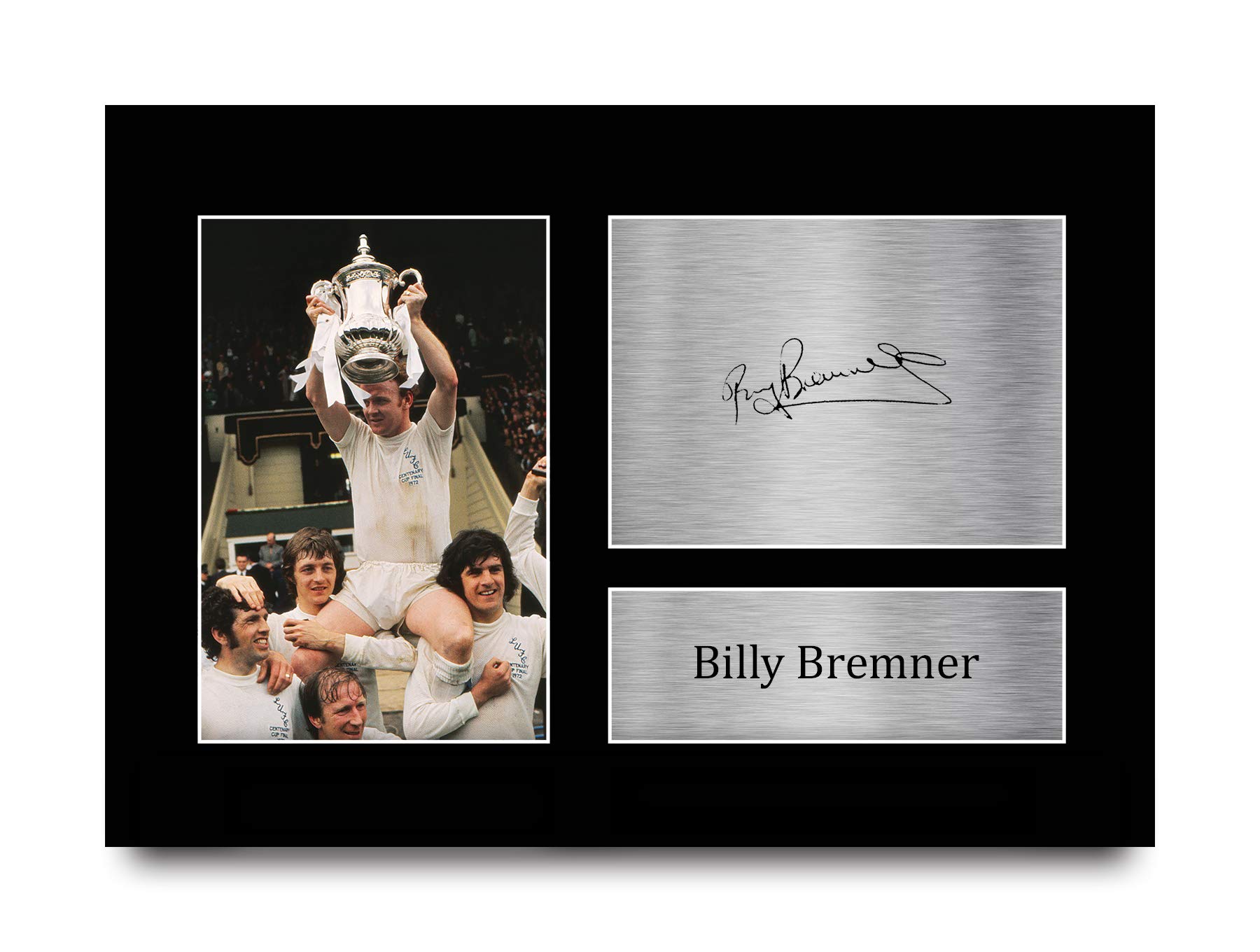 HWC Trading A4 Billy Bremner Leeds United Gifts Printed Signed Autograph Picture for Football Fans and Supporters
