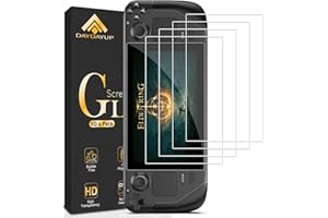 [4 Pack] Daydayup Tempered Glass Screen Protector Compatible with Steam Deck - Transparent HD Clear Screen Protector for Stea