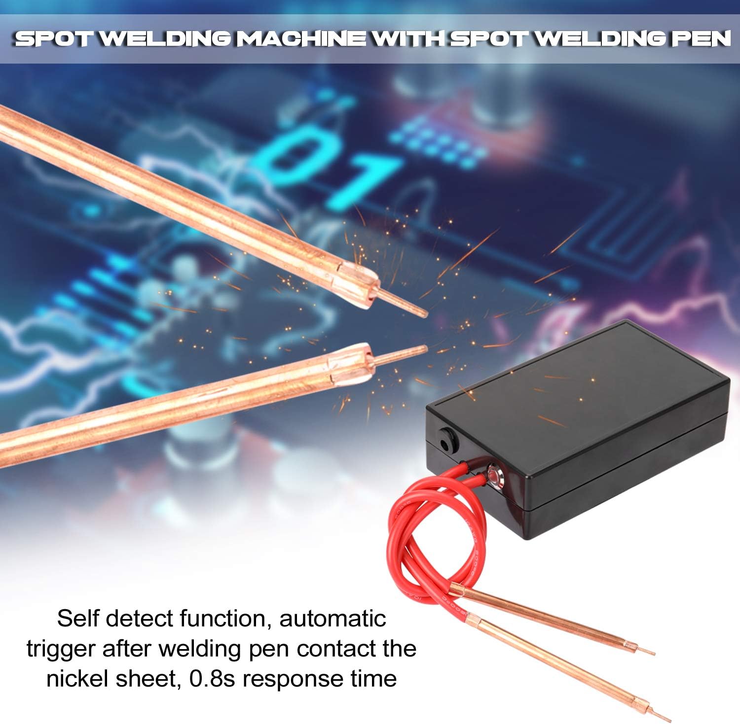 Mini Spot Welder, 18650 Battery Handheld Spot Welder 6 Gear Adjustable Mini Spot Welder Machine with Spot Welding Pen and Nickle Sheet for 18650 Battery for Craftsman/Beginner (Spot Welder A) - - 