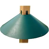 Woodlink Metal Wrap-Around Squirrel Baffle Guard, 4x4 in Pole, Green | Deters Raccoons and Climbing Critters, Keeps Feeders and Birdhouses Squirrel-Free, Easy Mount