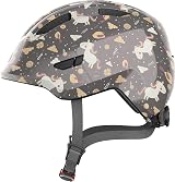 ABUS Smiley 3.0 Childrens Bike Helmet - Deep Fit, Pigtail Space, Reflectors