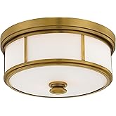 Minka Lavery 4365-249 Harbour Point Flush Mount, 2-Light, 120 Total Watts, 13.5-in H x 6.5-in W, Liberty Gold