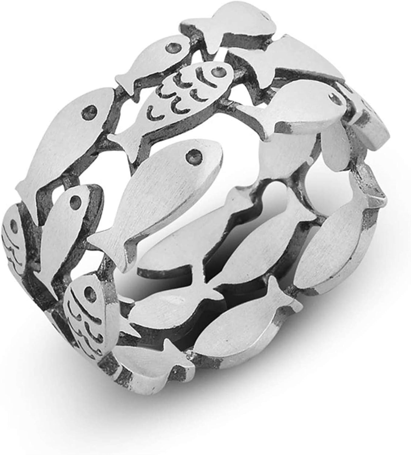 to My Daughter Swimming Against The Current Ring,Inspirational Fish Upstream Stacking Rings