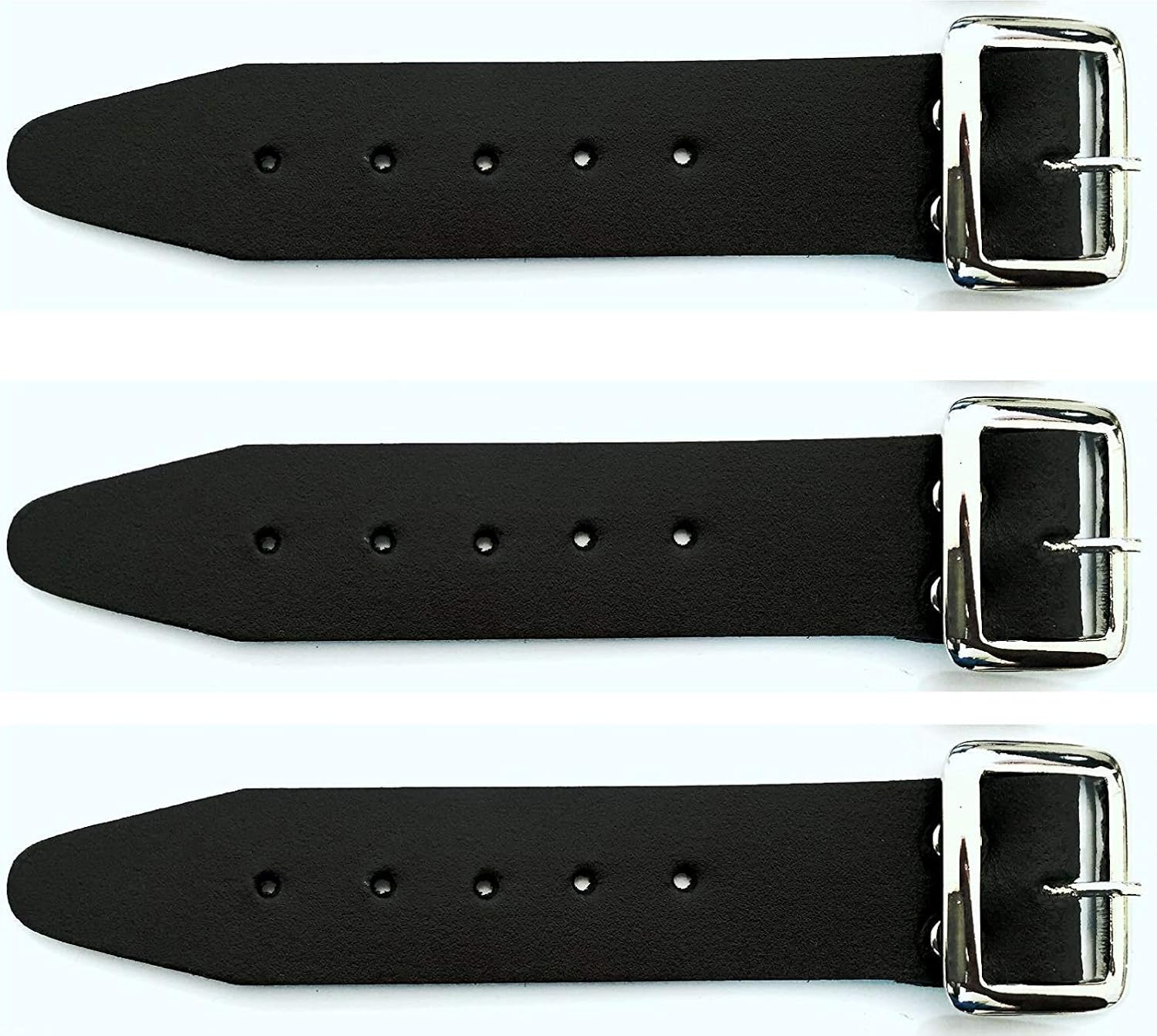 3x Kilt Straps and Buckle 7" Genuine Leather Extender 1.25" wide