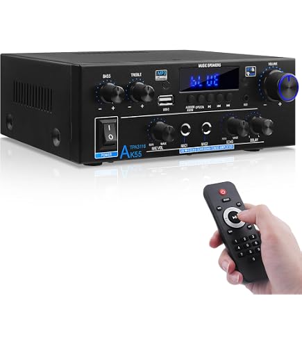 Amazon.com: Bluetooth Amplifier AK-55 Plus Stereo Receivers Amp